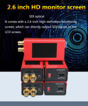 Professional Broadcast 2.6inch LCD Screen 20KM 3G SDI Optic Fiber Transceiver Transmitter and Receiver