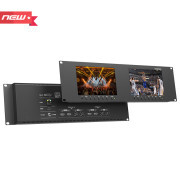 3RU Dual 7inch 1920x1200 full HD Rack Mount Monitor
