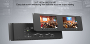 3RU Dual 7inch 1920x1200 full HD Rack Mount Monitor