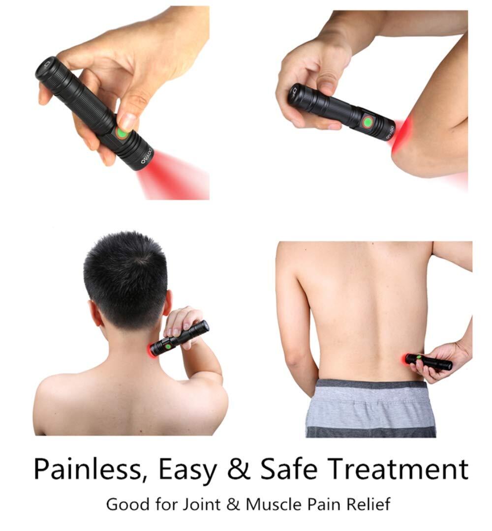 DGYAO 600 nm Red Light Therapy Flashlight For Back Knee Joint Muscle