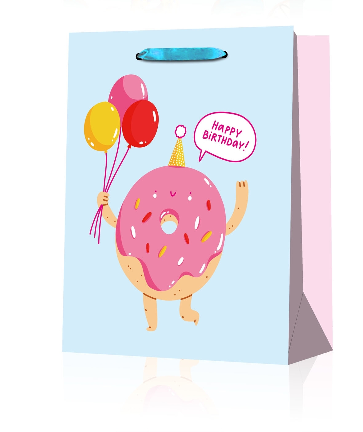 36879 Doughnut design gift paper bag shopping bag for women