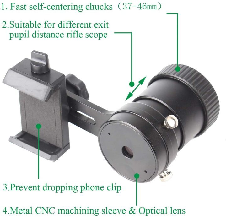 SOLOMARK Scope Phone Adapter Mount with Advanced Glass Magnification
