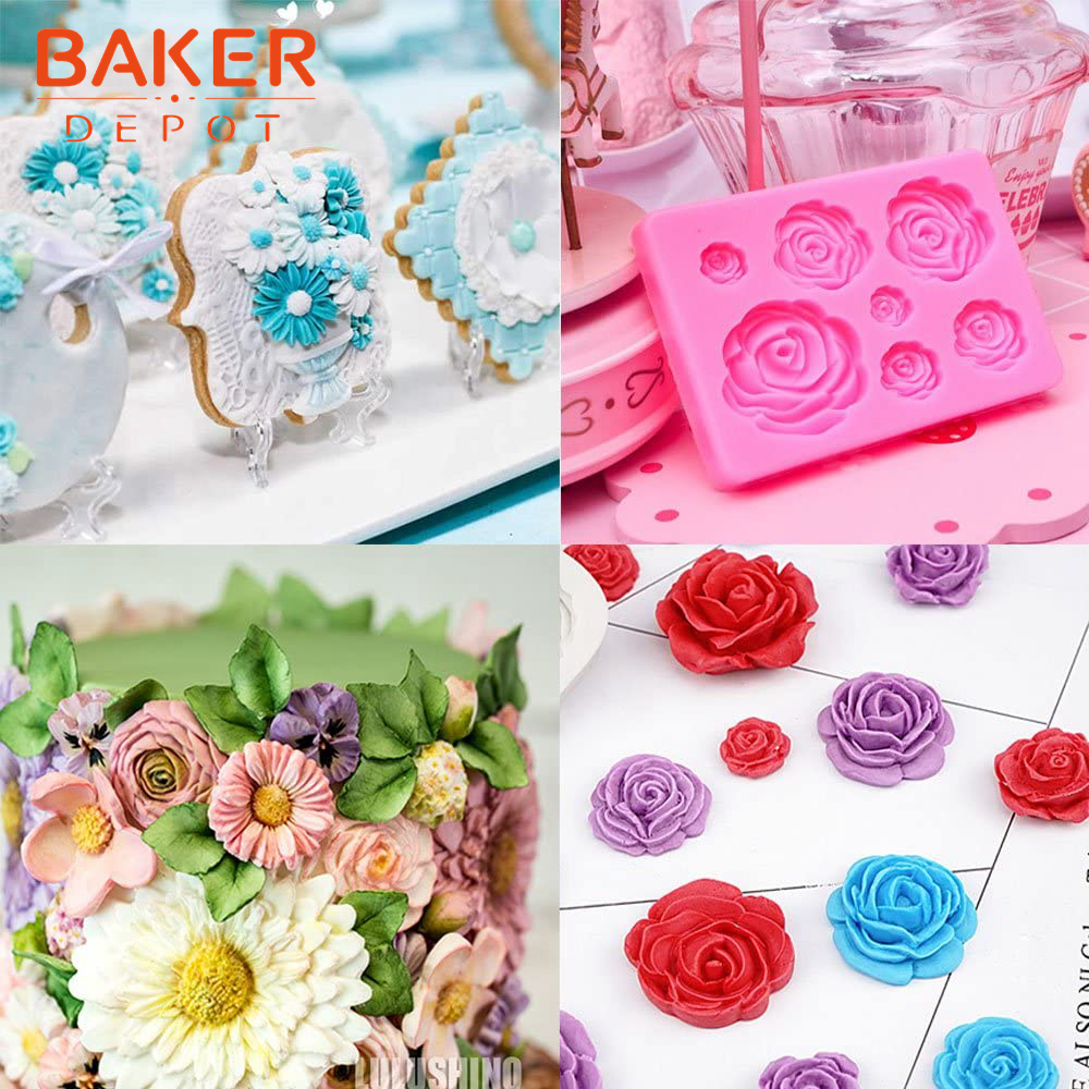  3 Pcs Flower Polymer Clay Molds, Daisy, Rose