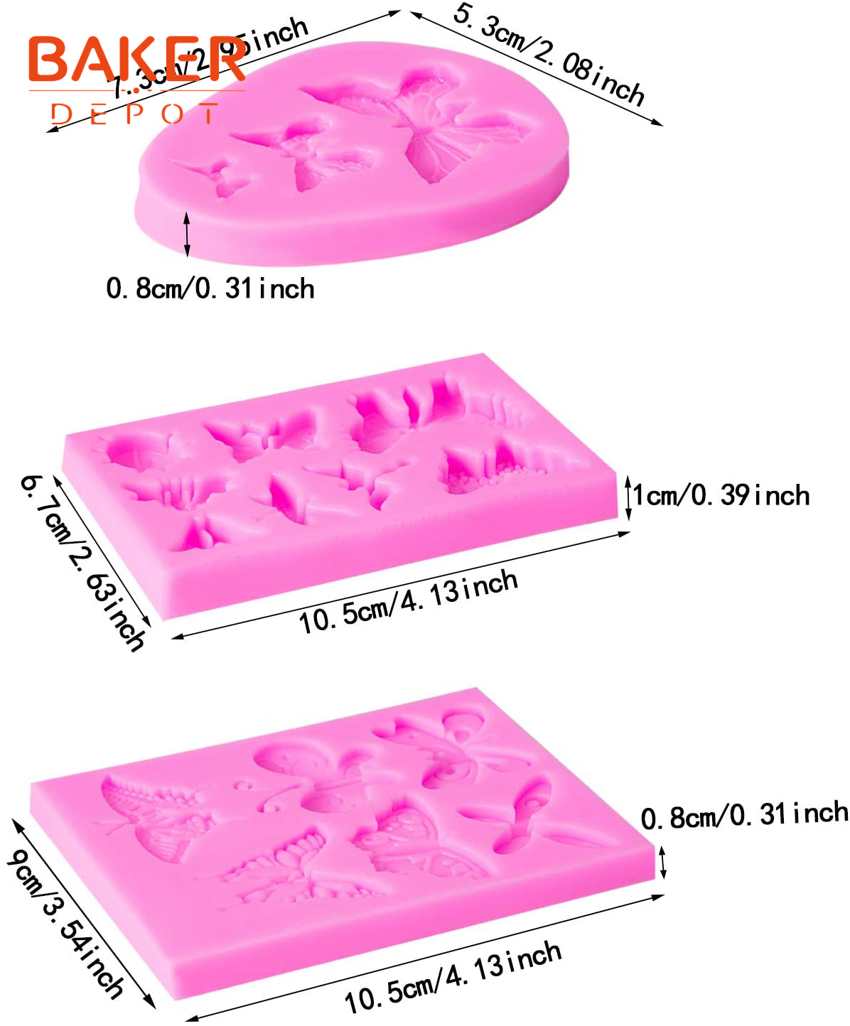 Christmas Gummy Candy Molds, 2 Pcs 25 Cavity Silicone Chocolate Mold for  DIY Gum