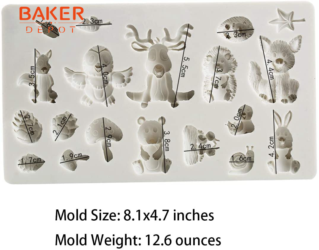 41 Squirrel Woodland Animal Novelty Chocolate Silicone Mould Candy
