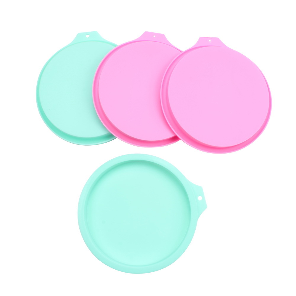4PCS Silicone Mold Round Rainbow Cake Pans Vegetable Pancakes Pizza Crust Omelet 4 Inch and 6 Inch 