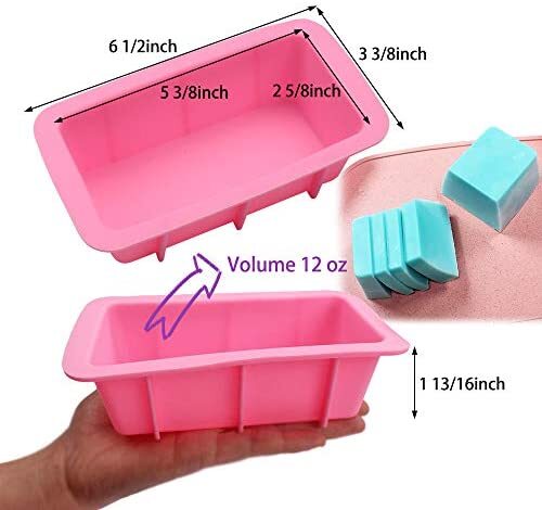 Youeon Set of 4 Rectangle Silicone Loaf Pan, 8.5 x 3.5 x 2.5 Inches Baking  Tins Bread Pan, Mini Cake Pans for Pie Pancakes Pizza, 4 Colors