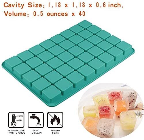 40 Cavities Rectangle Caramel Silicone Molds for Truffles Ganache