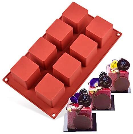HengKe 2 Pieces 3D Strawberry Silicone Mold,Food Grade Safety Silicon  Materials for Baking Mousse Dessert Molds Ice Cube Jello Cake Chocolate  Truffle