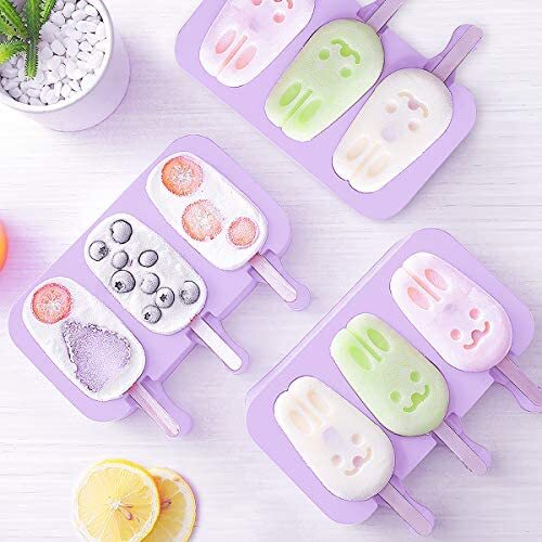 Popsicle Molds Silicone Cake Pop Molds Cakesicle Molds for DIY Ice Cream  Bar Reusable Easy Release Ice Pop Maker with 100 Wooden Sticks