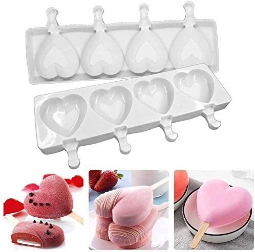 Silicone Ice Cream Mold, DIY Chocolate Dessert Popsicle Mould Tray