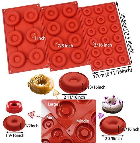 Donut Candy Mold 5 Pack Silicone Nonstick Ring Gummy Candy Molds For  Chocolate