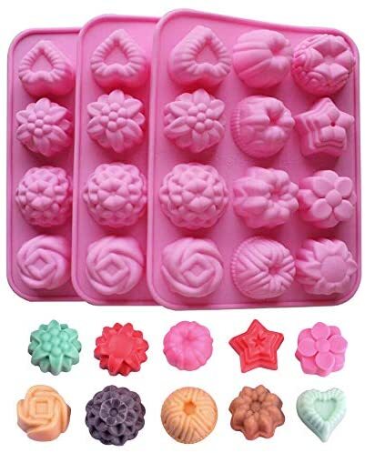 ROBOT-GXG Silicone Cake Mold Flower Shape - Silicone Baking Mold - Random  Color Flower Shape Silicone Cake Mold Silicone Cake Bread Dessert Pie Flan  Tart Molds Silicone Mold for Jelly Mousse Cake 