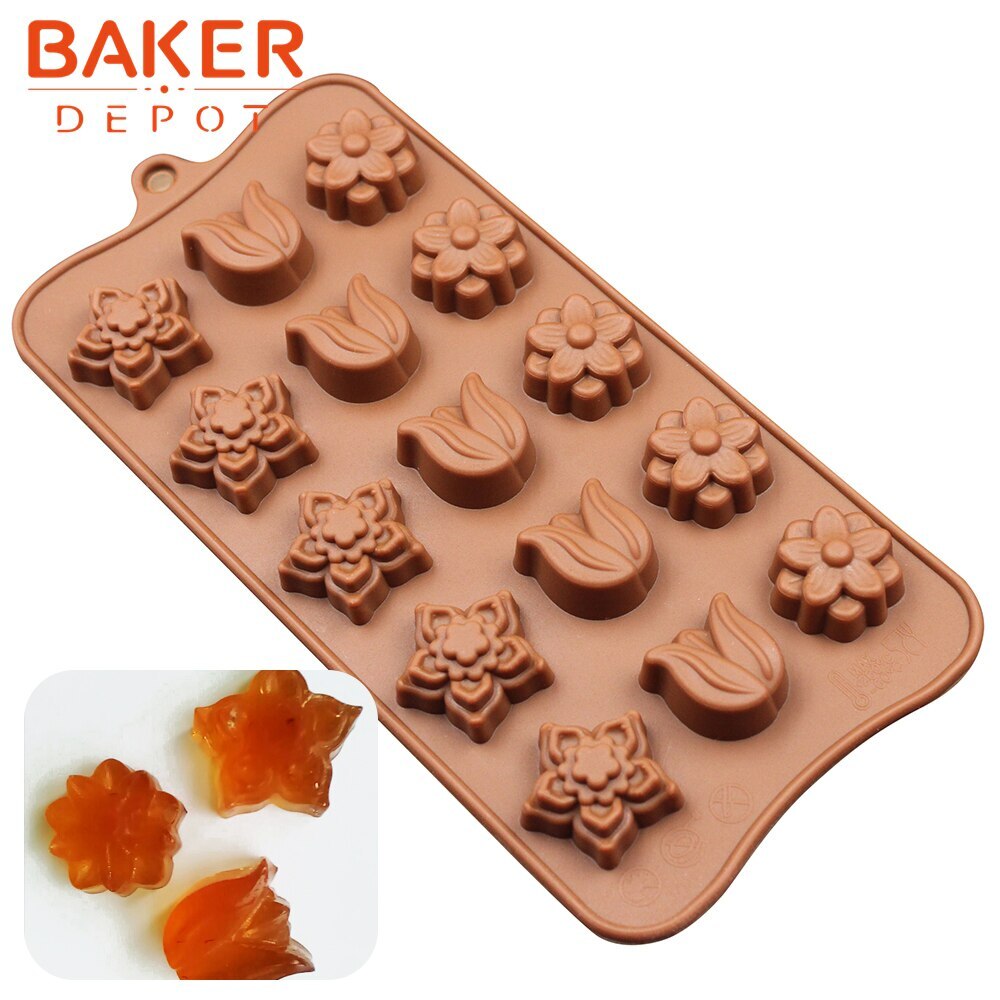 Flower shaped Silicone Cupcake molds, Candy Molds