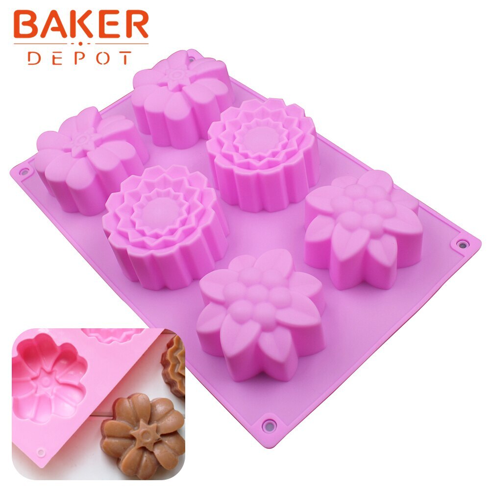 Allforhome 20 Cavities Rectangle Silicone Cake Baking Mold Cake Pan Muffin Cups Handmade Soap Moulds Biscuit Chocolate Ice Cube Tray DIY Mold 