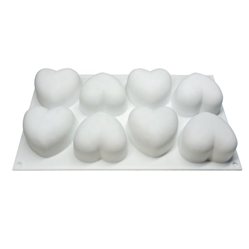 8 Cavity Silicone Heart Molds for Baking - Mounteen  Cake decorating  tools, Chocolate fondant cake, Fondant molds
