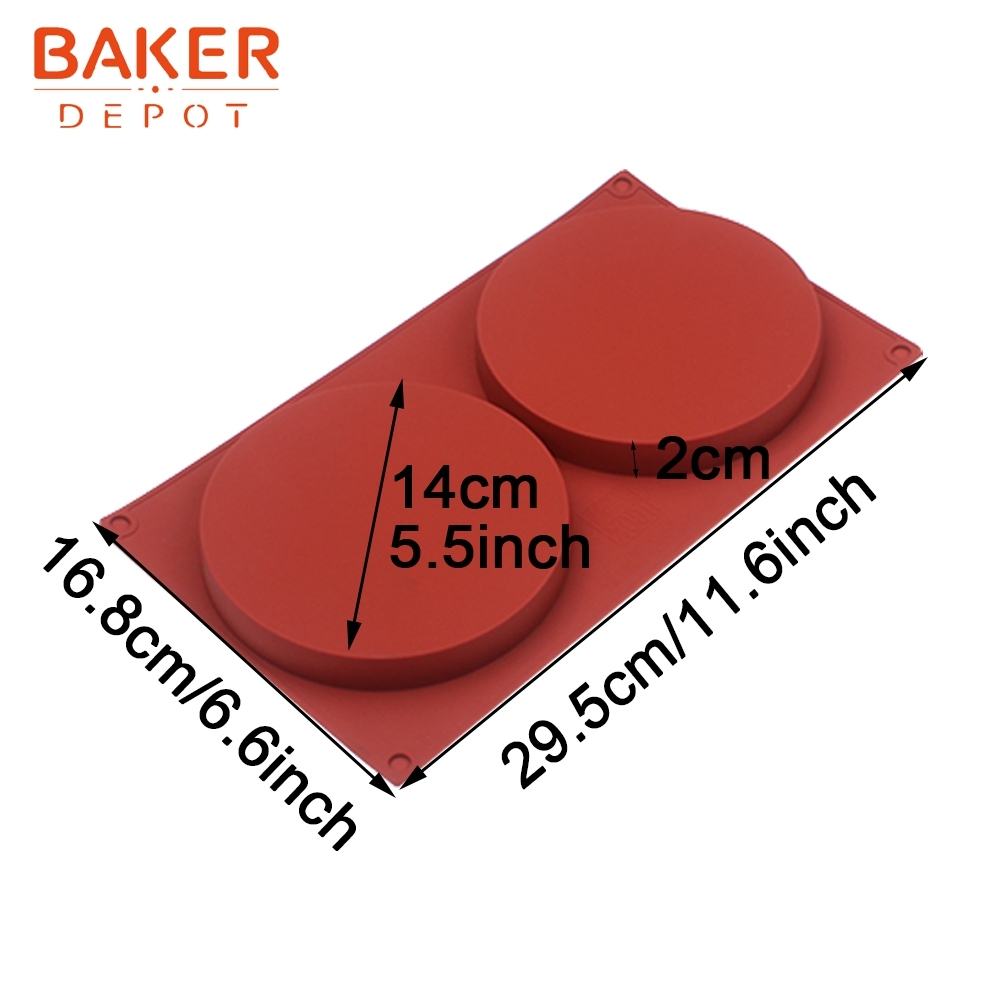 6 Cavity Large Round Disc Silicone Mold Resin Coaster Mould Non-Stick  Baking Molds For Cake Muffin Pan Mousse Dessert Chocolate