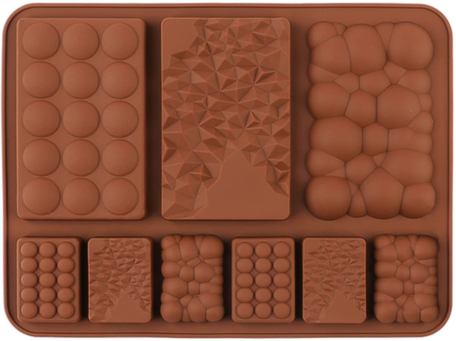 2 Pcs Break Apart Chocolate Molds Silicone Deep Candy Bar Molds Silicone  Shapes, Silicone Molds For Wax Melts Large( Pyramid Set ) A