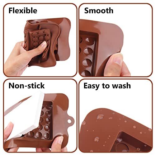 Chocolate Bar Molds - Silicone Break Apart Protein and Engery Bar