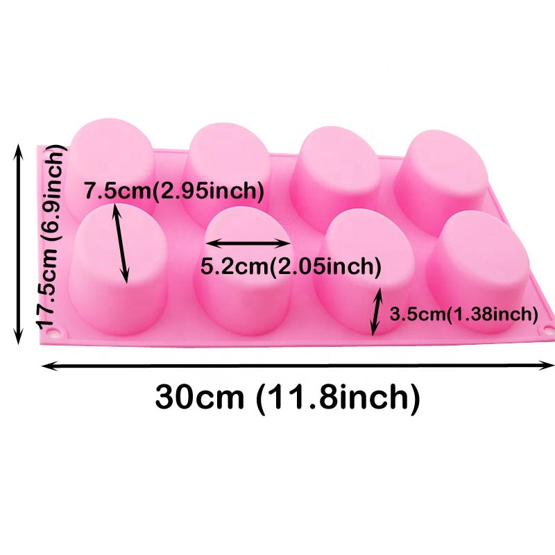 Good Quality 175g New Designs Custom Size DIY Oval Shaped Handmade Soap  Molds Silicone Molds for