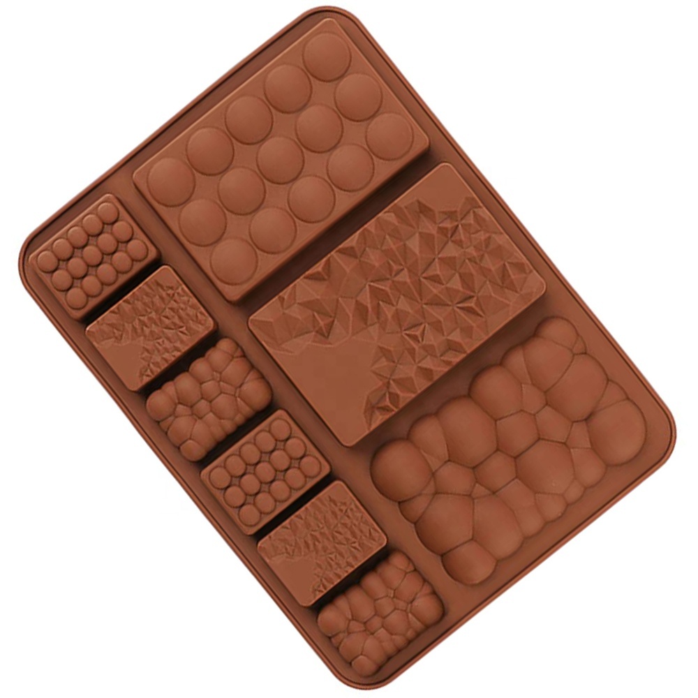Food Grade Silicone Molds for Wax Melts Break-Apart Chocolate Molds  Non-Stick Silicone Protein and Energy Bar Molds (4PCS)