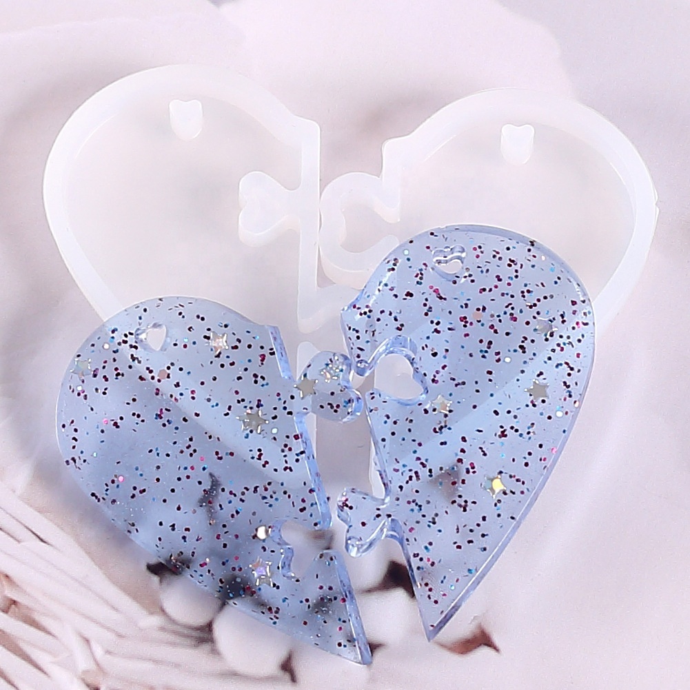 Heart-shape Pendant Mould Silicone DIY Resin Mold Epoxy Casting Resin Arts  Craft