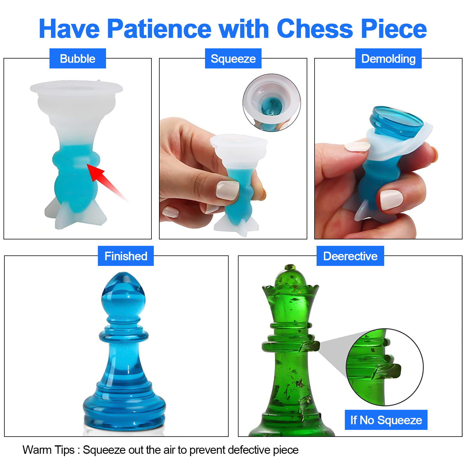 Chess Resin Molds Silicone Resin Chess Molds Jewelry Making Tools