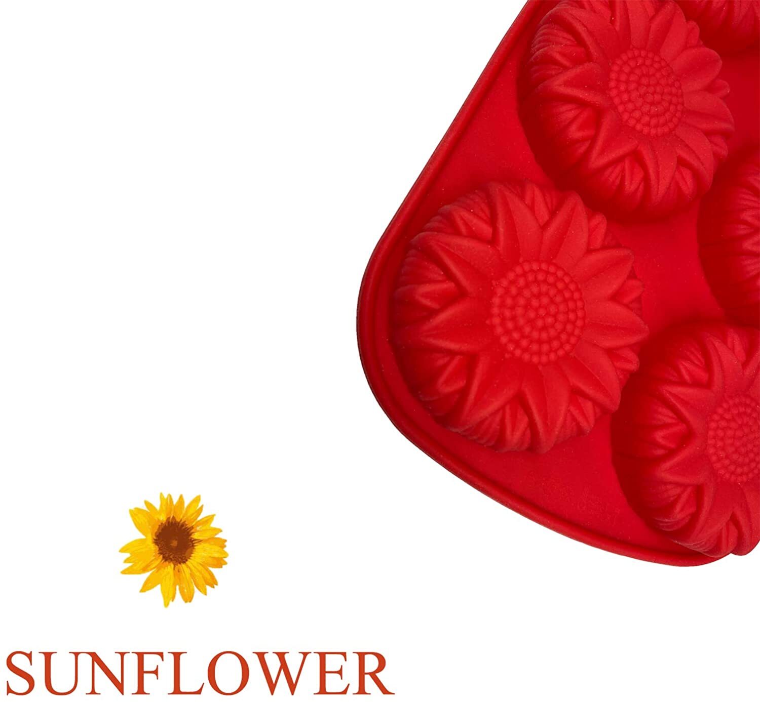 3D Sun Flower Silicone Mold 1 Cavities Sun Flower Soap Mold