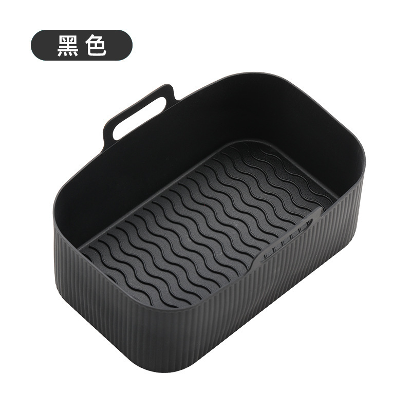 Rectangle Airfryer Silicone Basket Silicone Mold For Air Fryer Oven Baking  Tray For Ninja Reusable Pizza Pan AirFryer Accessorie