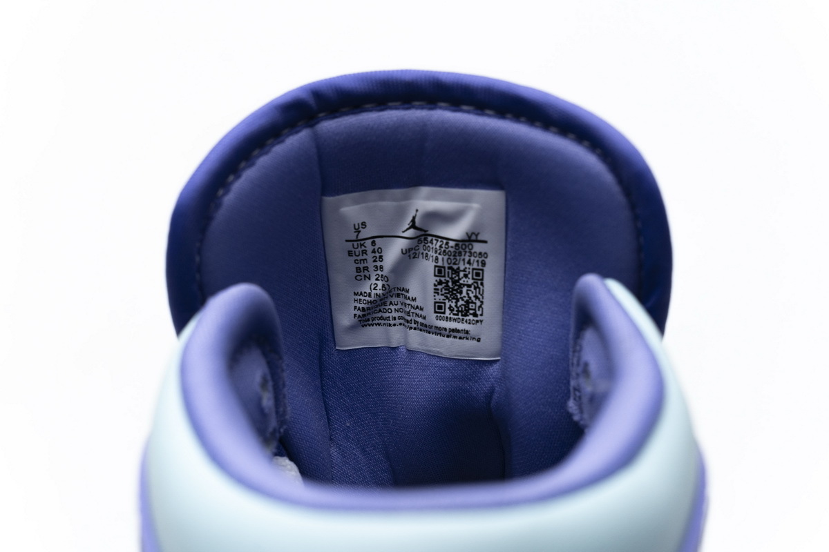 Boostmasterlin Jordan 1 Mid Purple Aqua (GS), 554725-500