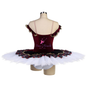 BLL554 Burgundy Pre-professional Ballet Tutu