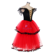 22562R Red Spanish Dance Romantic Ballet Tutu