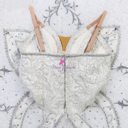 B25005 White & Silver Custom Size Made Tutu