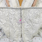 B25005 White & Silver Custom Size Made Tutu