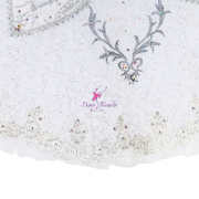 B25005 White & Silver Custom Size Made Tutu
