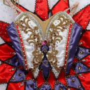 B25015 White Purple and Red Custom Size Made Tutu for Harlequinade Variation