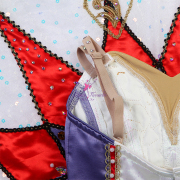 B25015 White Purple and Red Custom Size Made Tutu for Harlequinade Variation