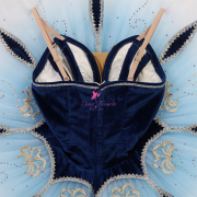 B25035 Ombre Blue Custom Size Made Tutu of Fairy of the Blue Flowers