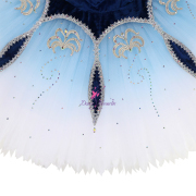 B25035 Ombre Blue Custom Size Made Tutu of Fairy of the Blue Flowers
