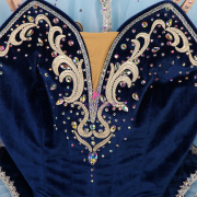 B25035 Ombre Blue Custom Size Made Tutu of Fairy of the Blue Flowers