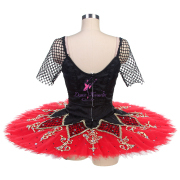 B24004 Red Custom Size Made Tutu for the role of Kitri in Don Quixote