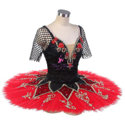 B24004 Red Custom Size Made Tutu for the role of Kitri in Don Quixote