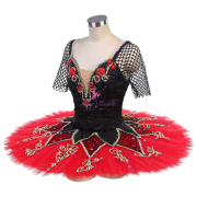 B24004 Red Custom Size Made Tutu for the role of Kitri in Don Quixote