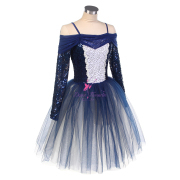 25008 Dusty Mavue Long Ballet Costumes Romantic Tutus