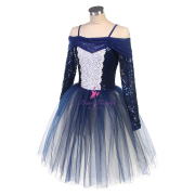 25008 Dusty Mavue Long Ballet Costumes Romantic Tutus