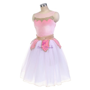 25012 Pink Velvet Long Ballet Costumes Romantic Tutus