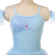 25016 Pale Blue Sequin Long Ballet Costumes Romantic Tutus
