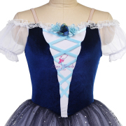25013-02 Navy Velvet Long Ballet Costumes Romantic Tutus