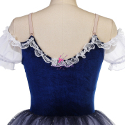 25013-02 Navy Velvet Long Ballet Costumes Romantic Tutus