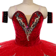 B25629 Red Custom Size Made Tutu for YAGP Competition Ballet Tutu for Esmeralda variation